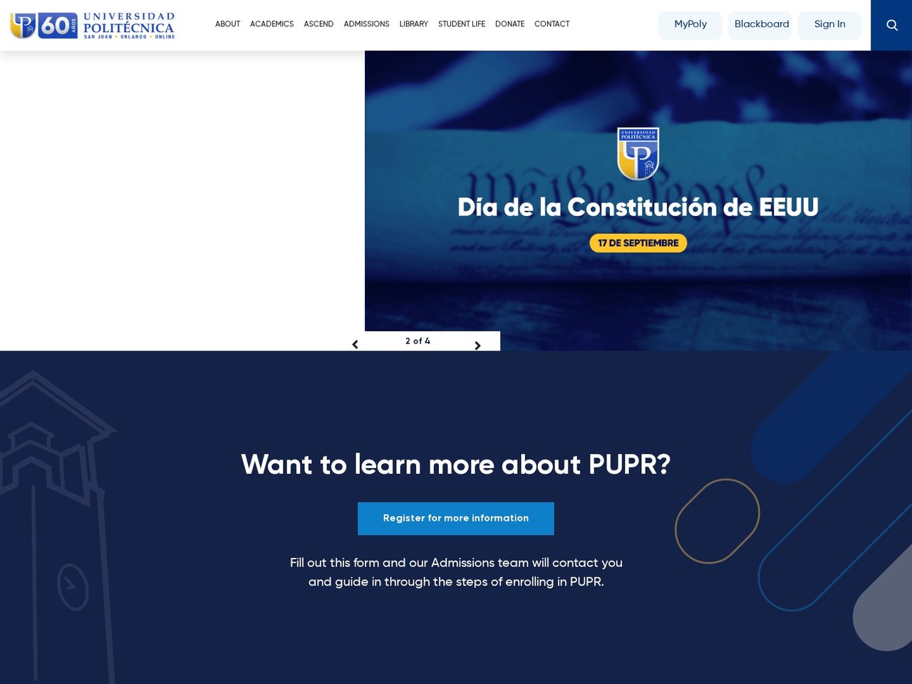 Proyecto de Universidad Politécnica de Puerto Rico: Plataforma digital universitaria — Desarrollo Web por Alterno Agency